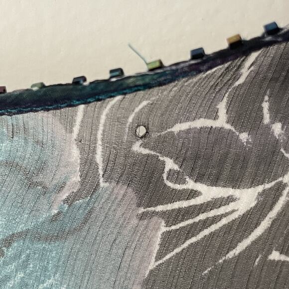 Montage by Mon Cheri Beaded Sheer Floral Jacket Top Teal 12 NWT Formal Romantic - Picture 7 of 12